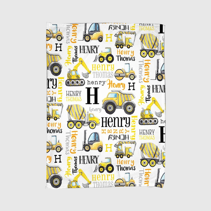 Personalized TruckLovely Kid Blanket