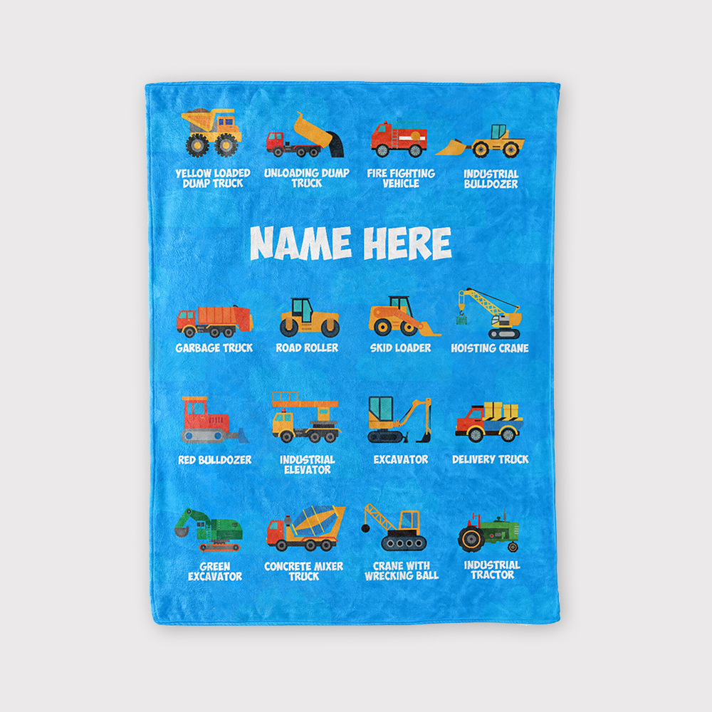 Personalized Truck Lovely Kid Blanket