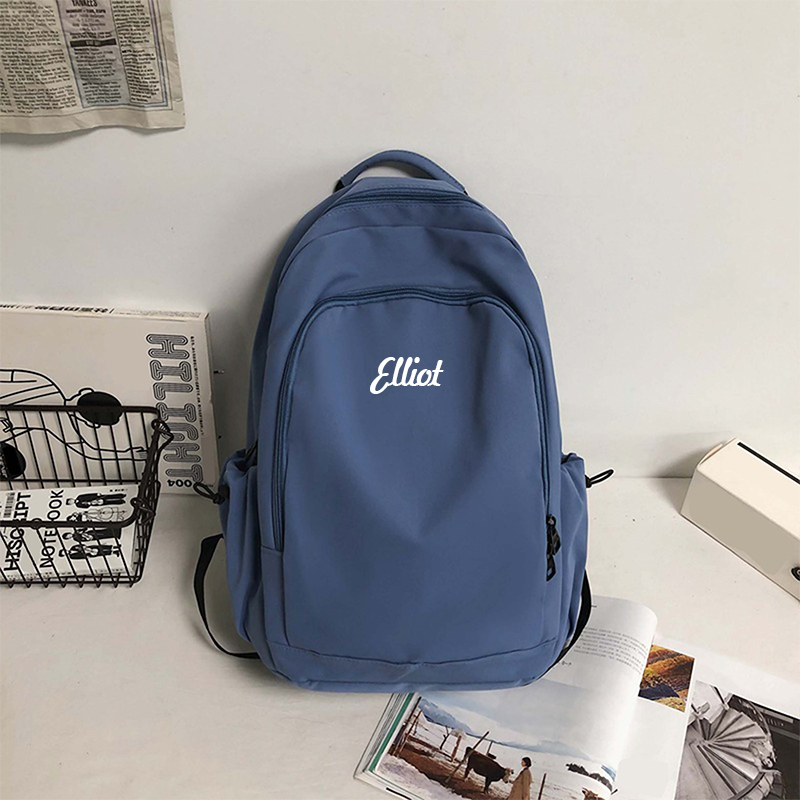 Personalized Embroidery Color School Backpack