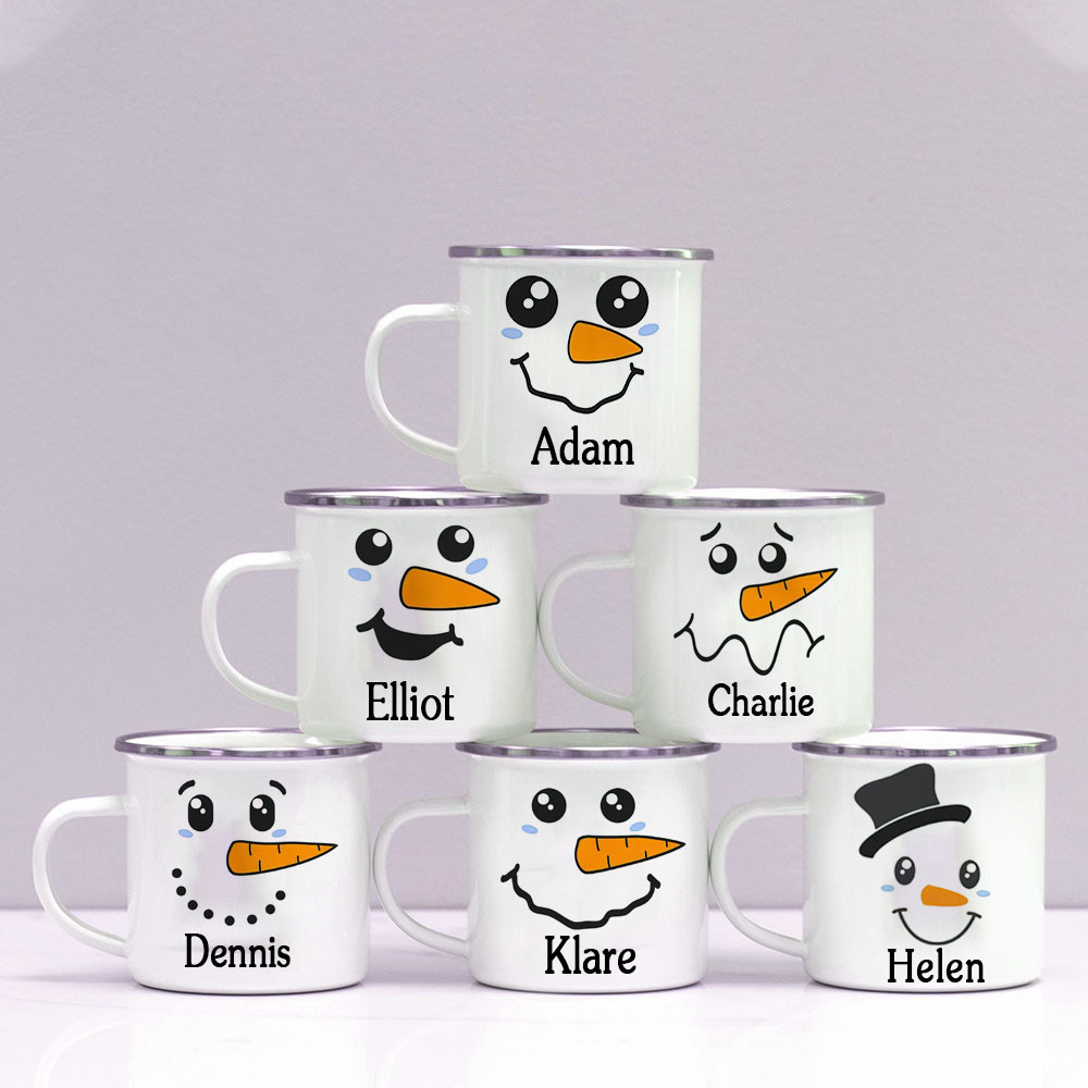 Personalised 12oz Snowman Mugs for Kids