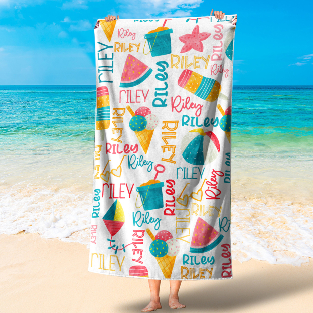 Personalized Lovely Kid Towel for Summer & Beach | CWTowel56