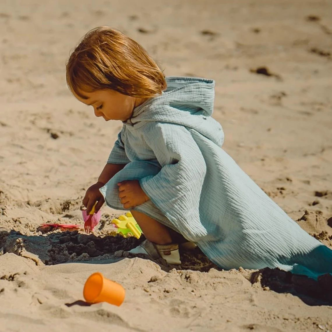 Personalized Kid Summer Hooded Embroidered Beach Towel