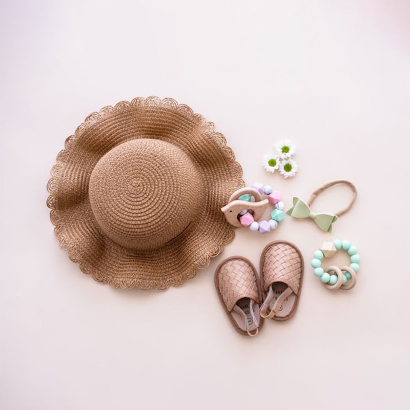 Personalized Summer Leather Patch Straw Hat