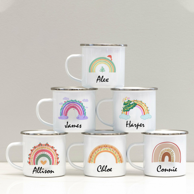 Personalised 12oz Rainbow Mugs for Kids  | KidMug01