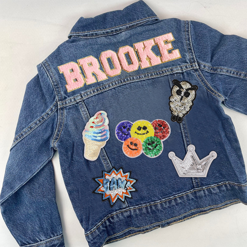 Personalized Hand Patch Kids Denim Jacket