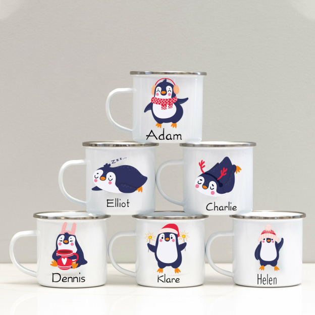 Personalised 12oz Cute Penguin Mugs for Kids  | KidMug32