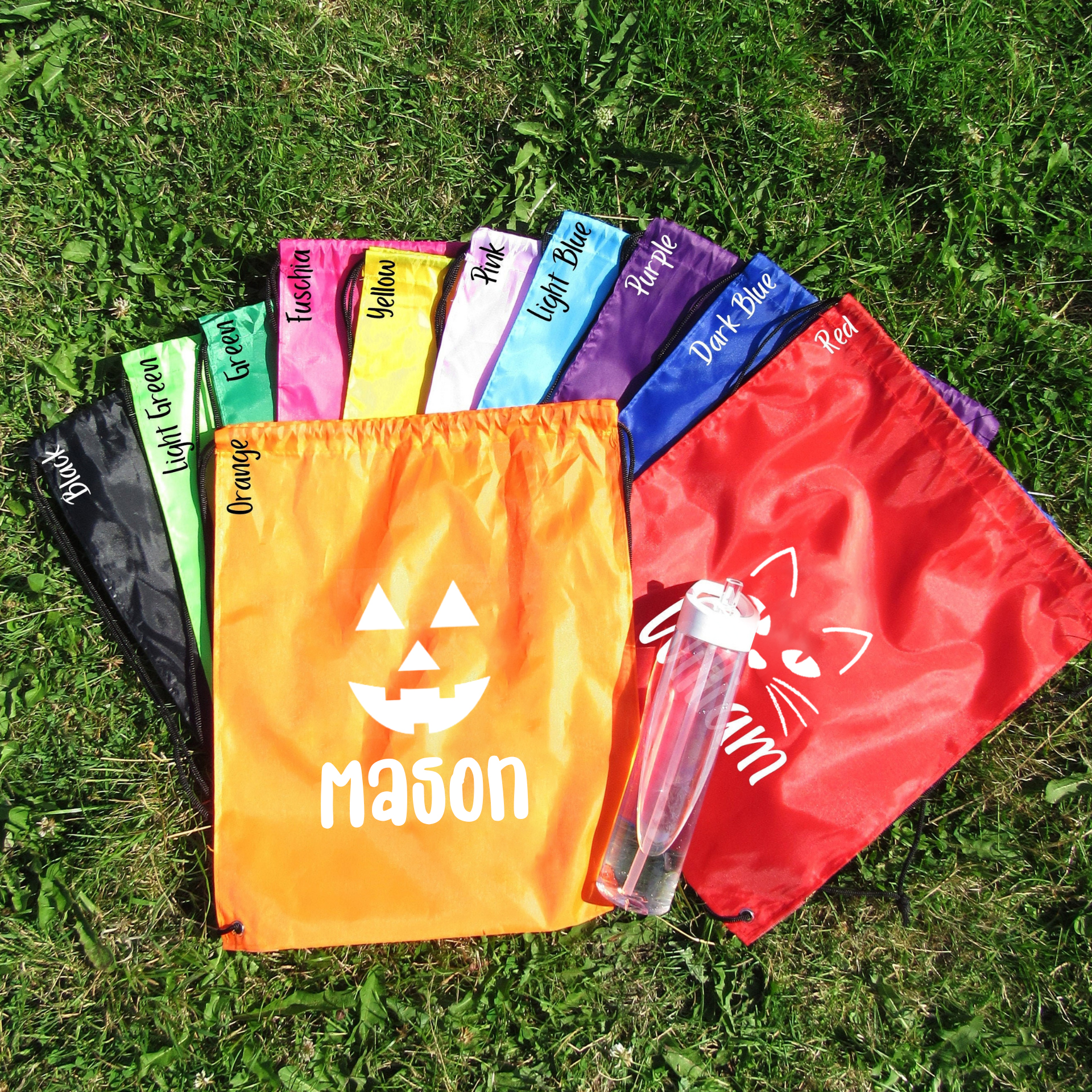 Personalized Kid's Halloween Drawstring Rucksack Bag | KKPack18