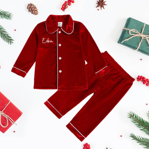 Personalized Embroidered Kids Christmas Outfit | inSet20