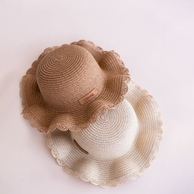 Personalized Summer Leather Patch Straw Hat