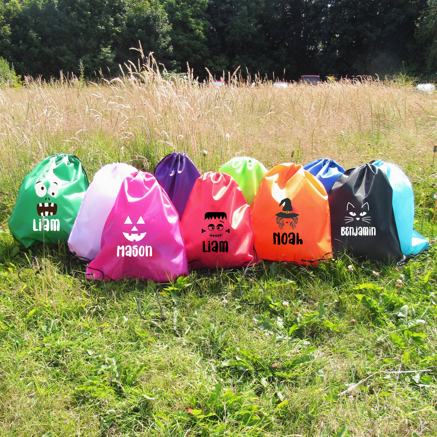 Personalized Kid's Halloween Drawstring Rucksack Bag | KKPack18