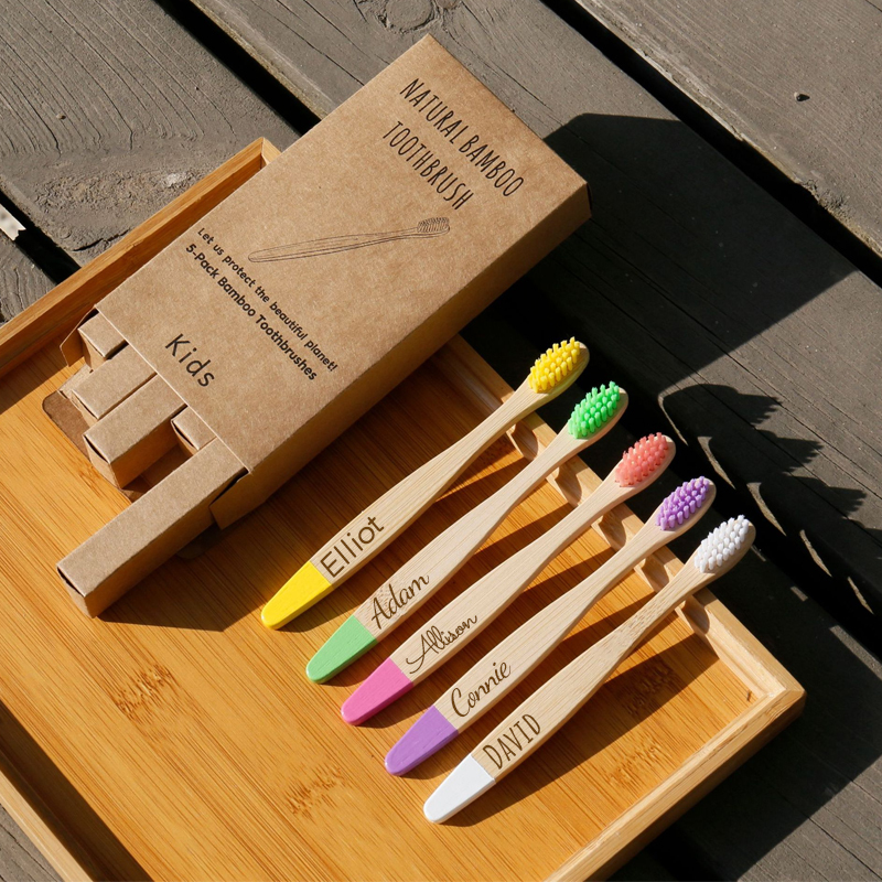 Personalized Kid Bamboo Toothbrush