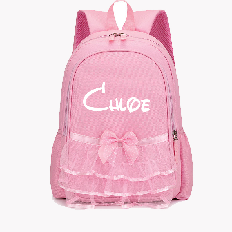 Personalized Name Pink School Backpack
