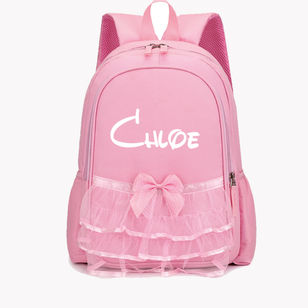 Personalized Name Pink School Backpack