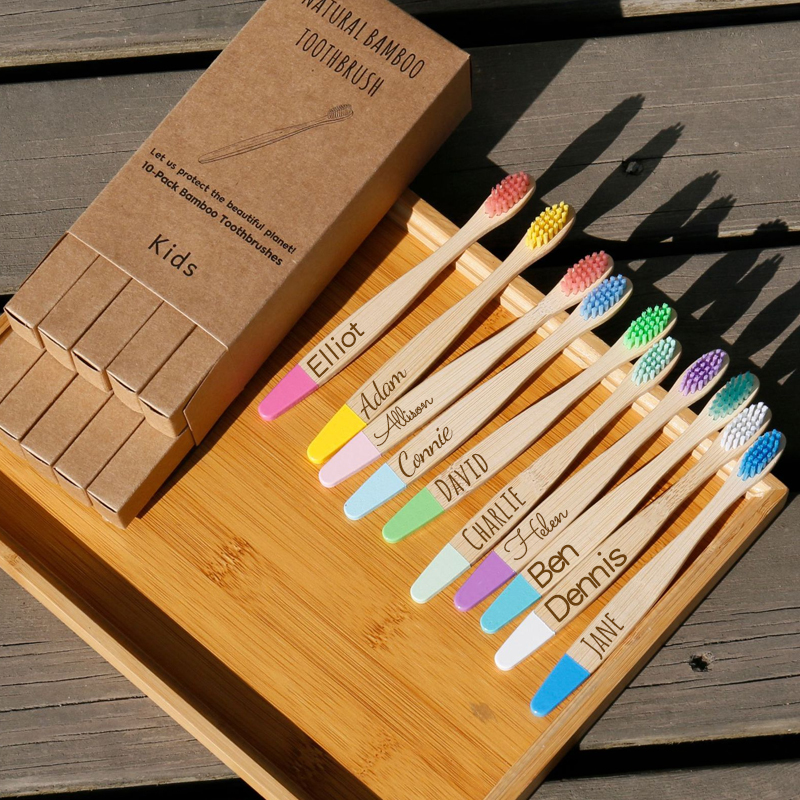 Personalized Kid Bamboo Toothbrush