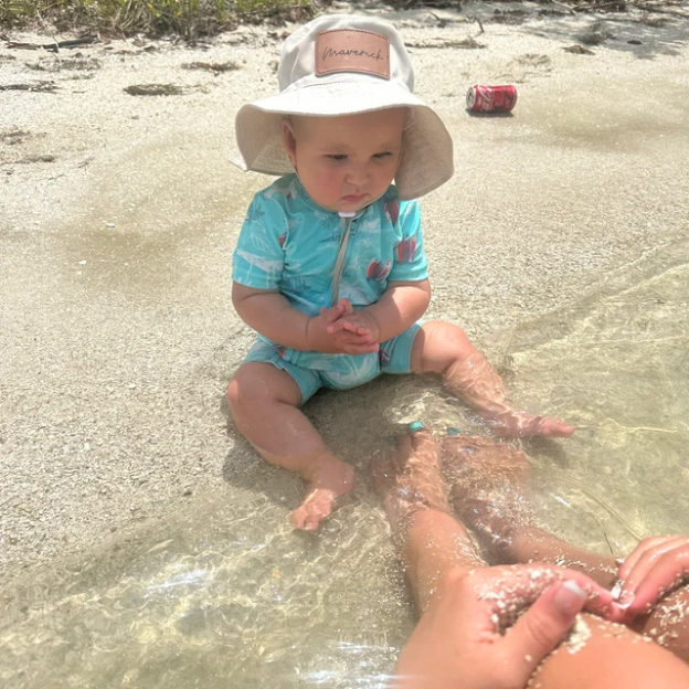 Personalized Kids Leather Patch Bucket Hat