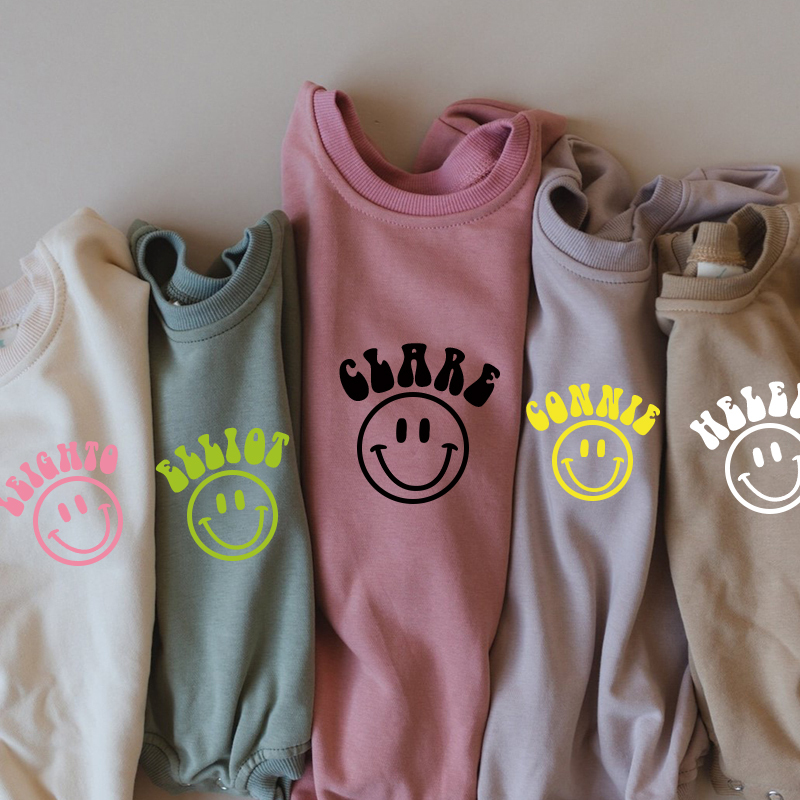 Personalized Kids Cozy Soft Sweatshirt Romper | inRomper04