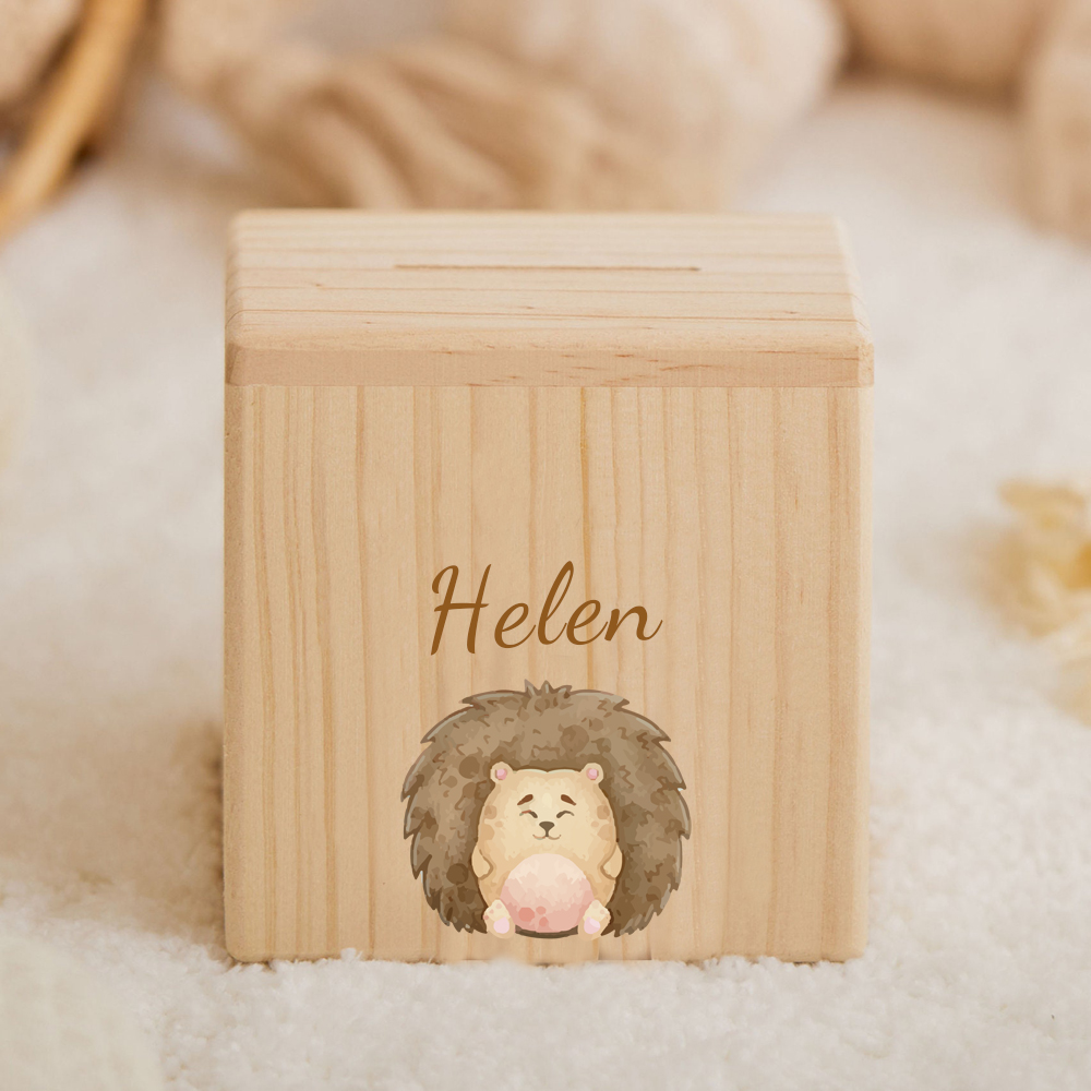 Personalized Kid Cute Animal Wooden Money Boxes