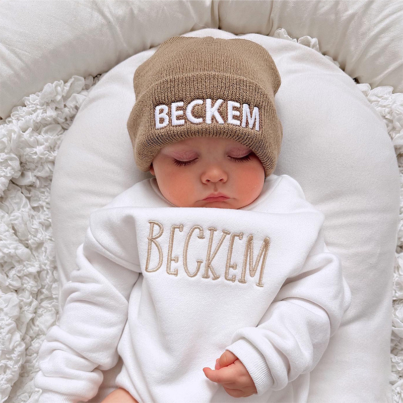 Personalized Embroidery Beanie Hat with Monogram for Comfort & Unique | HSKid15