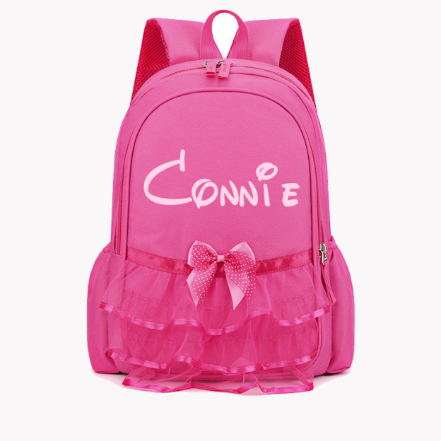 Personalized Name Pink School Backpack