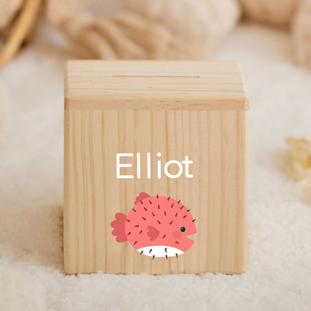 Personalized Kid Cute Animal Wooden Money Boxes