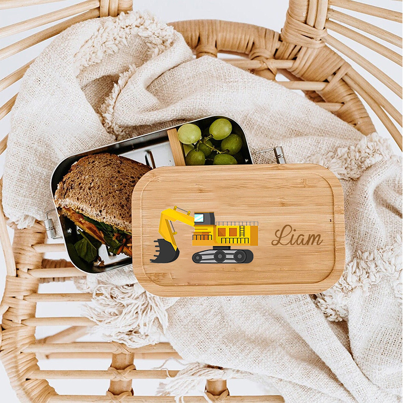 Personalized Children's Stainless Cute Truck Lunch Box
