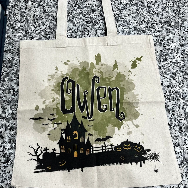 Personalized Halloween Trick or Treat Tote Bag 