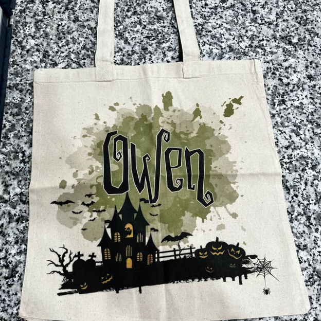 Personalized Halloween Trick or Treat Tote Bag 