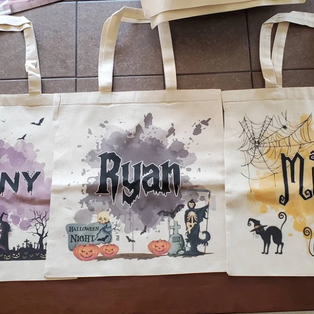 Personalized Halloween Trick or Treat Tote Bag 