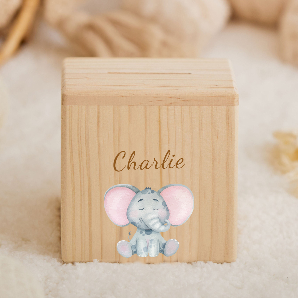 Personalized Kid Cute Animal Wooden Money Boxes