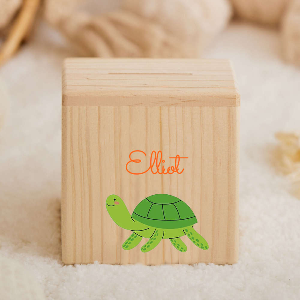 Personalized Kid Cute Animal Wooden Money Boxes