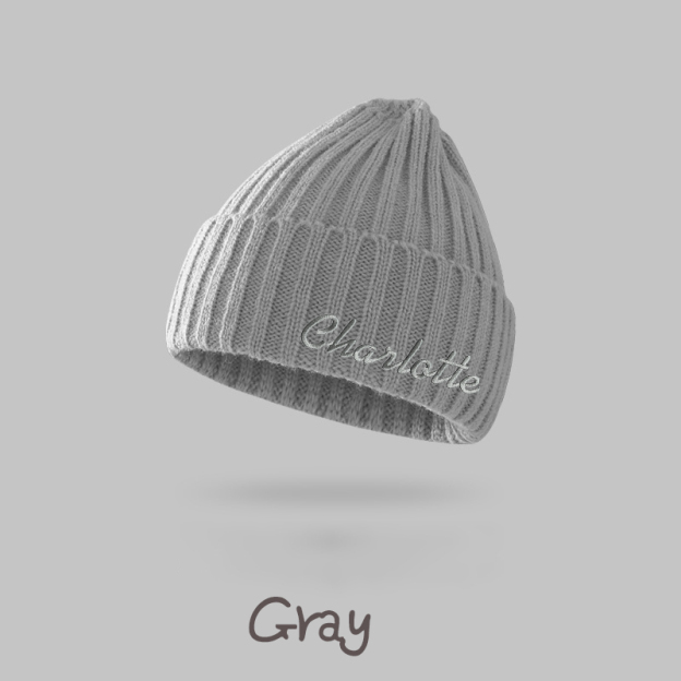 Personalized Embroidery Kid & Adult Color Beanies for Comfort & Unique | HSKid04