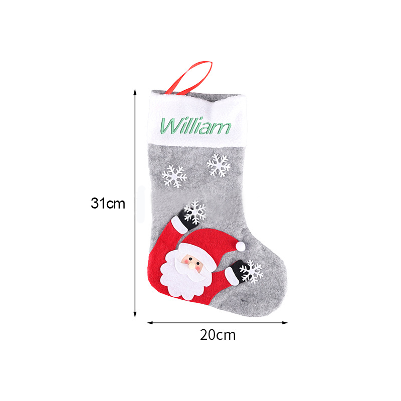 Personalized LED Light up Embroidered Christmas Stocking