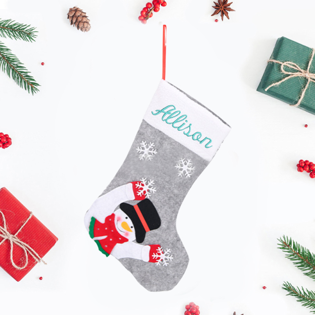 Personalized LED Light up Embroidered Christmas Stocking