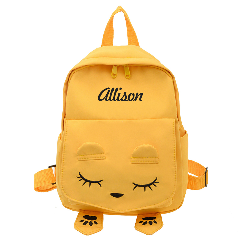Personalized Cat Embroidered Backpack