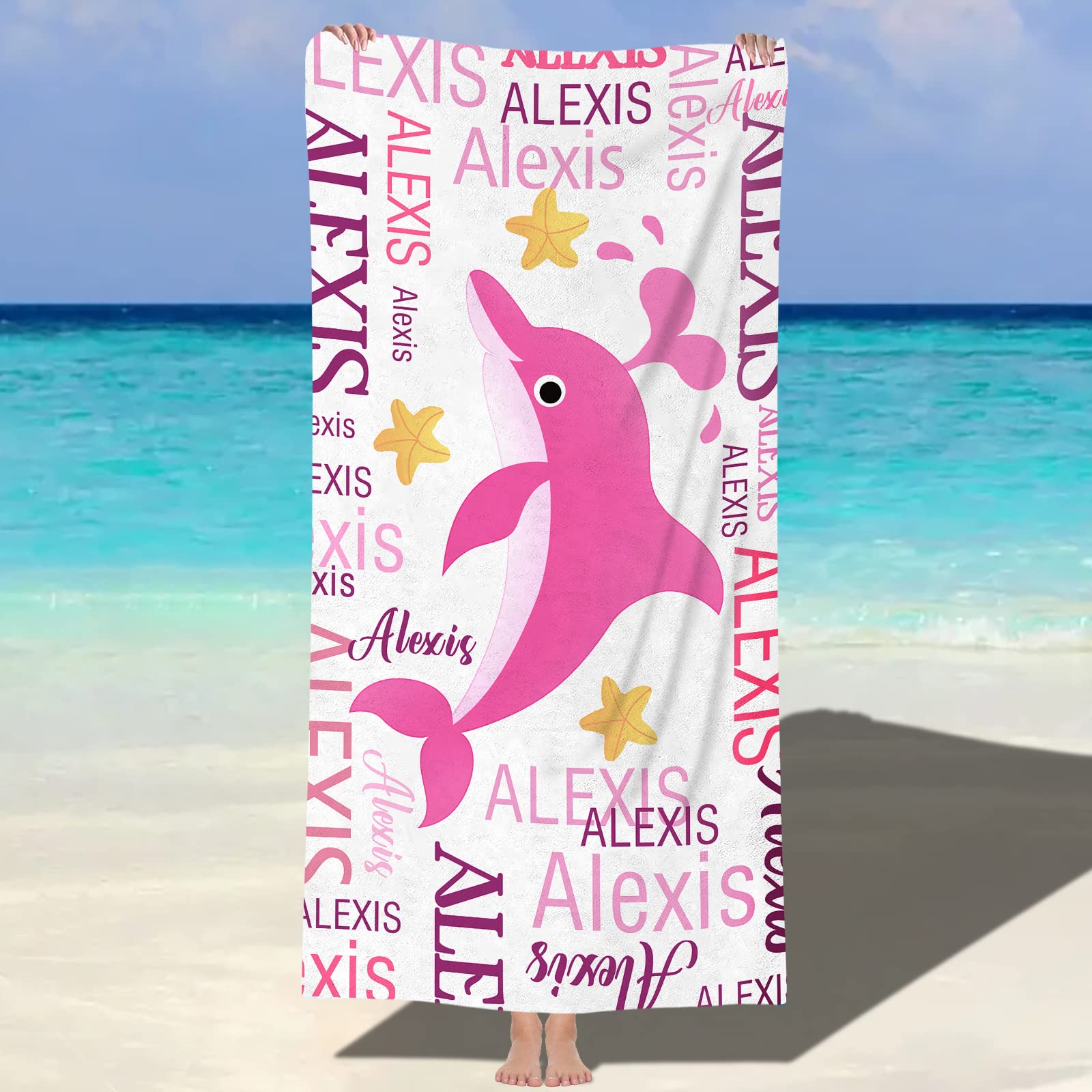 Personalized Ocean Animals Beach towels