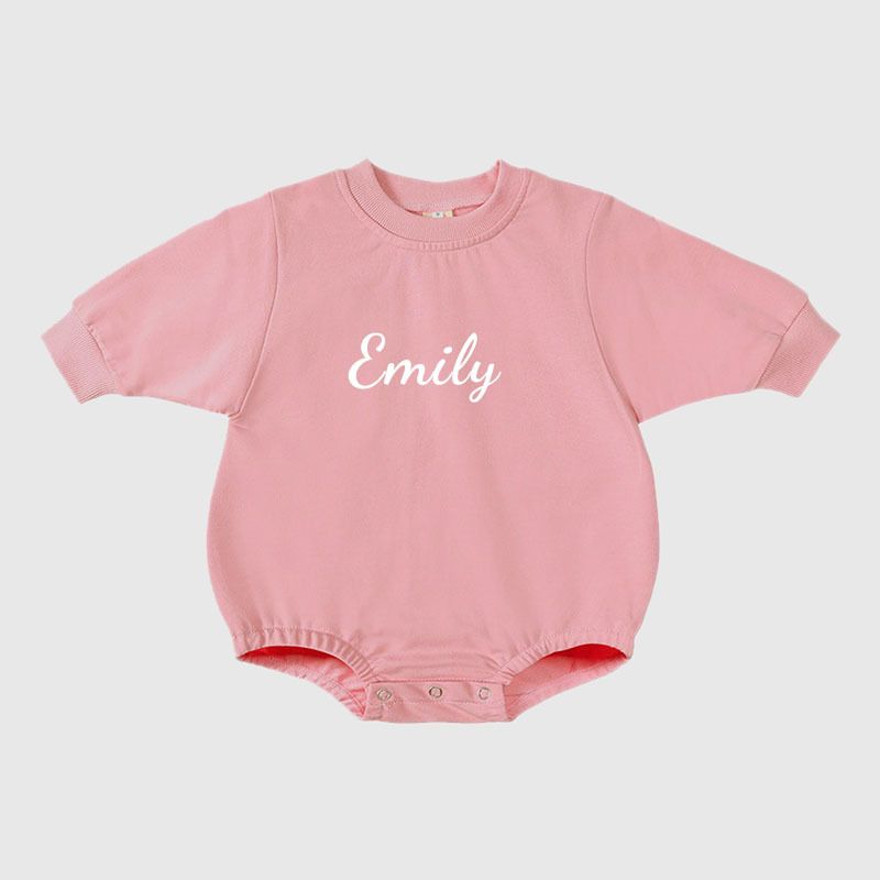 Personalized Kids Cozy Soft Sweatshirt Romper