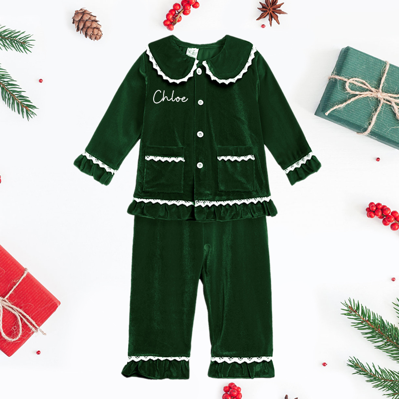 Personalized Embroidered Kids Christmas Outfit | inSet20