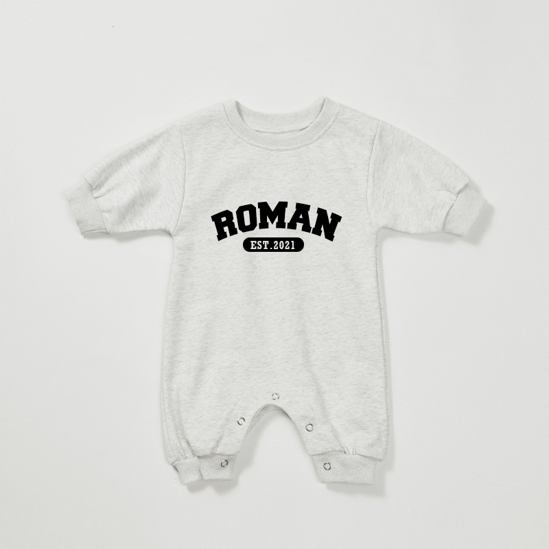 Personalized Kids Cozy Soft Sweatshirt Romper | inRomper09