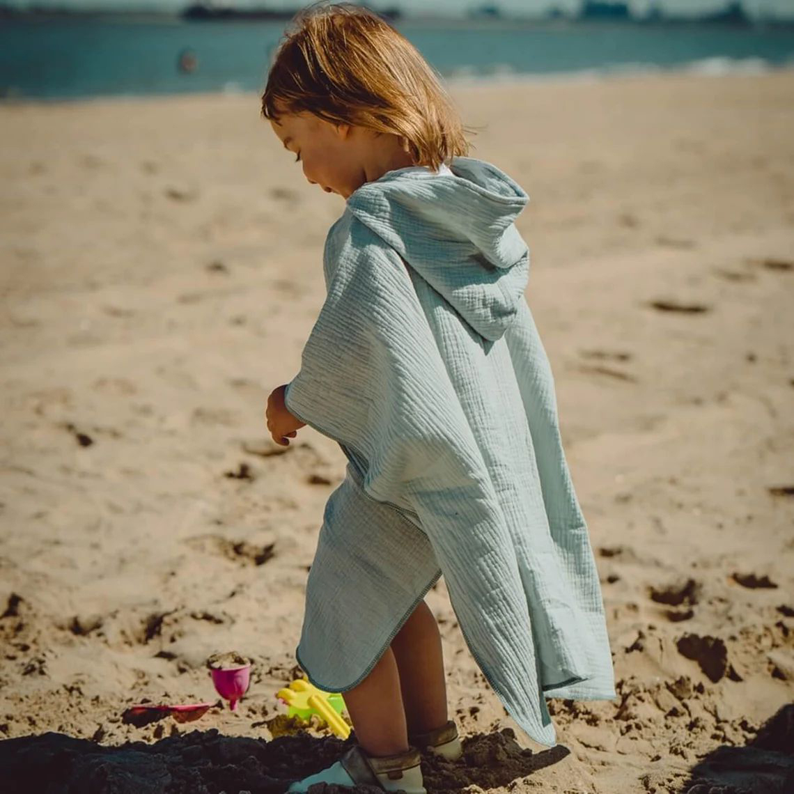 Personalized Kid Summer Hooded Embroidered Beach Towel