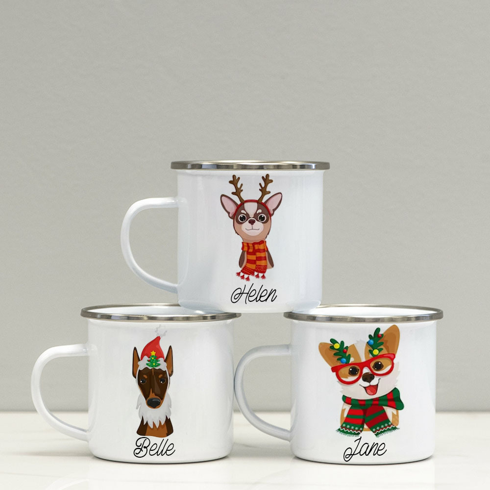 Personalised 12oz Christmas Animals Mugs for Kids  | KidMug21