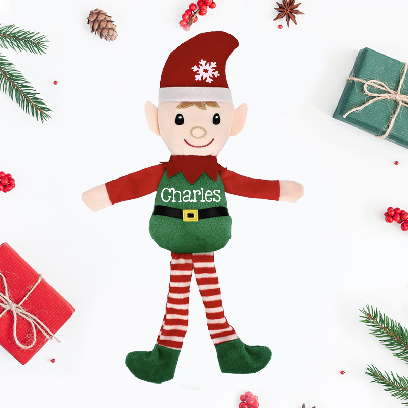 Personalized Christmas Elves Plush Doll