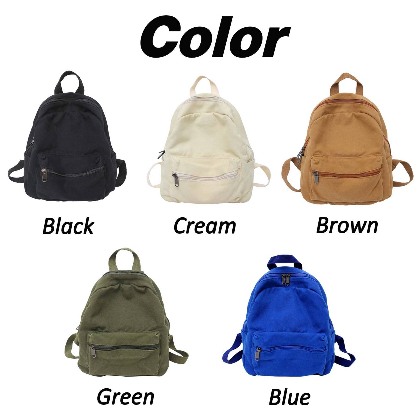 Personalized Embroidery Kid Canvas Backpack