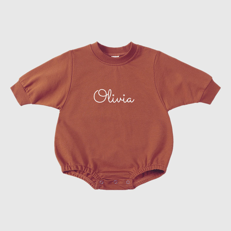Personalized Kids Cozy Soft Sweatshirt Romper | inRomper02