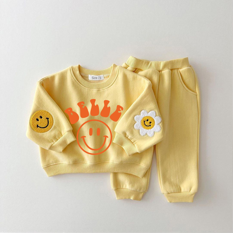Personalized Kids Smile Face Jogger Set | inSet14
