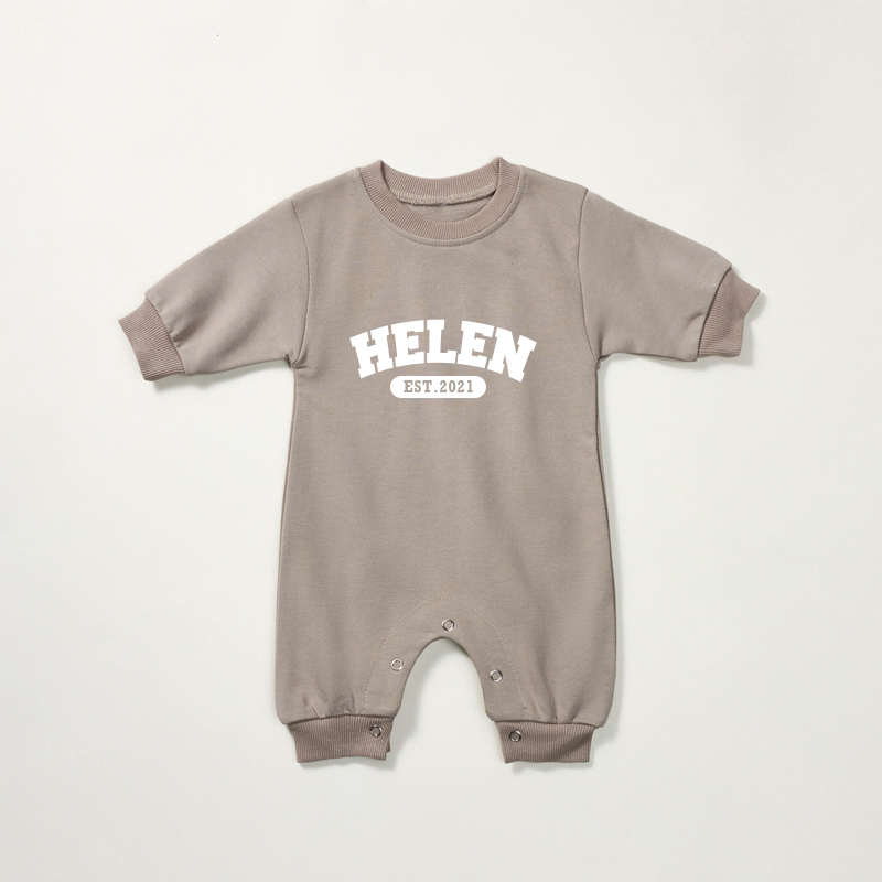 Personalized Kids Cozy Soft Sweatshirt Romper | inRomper09