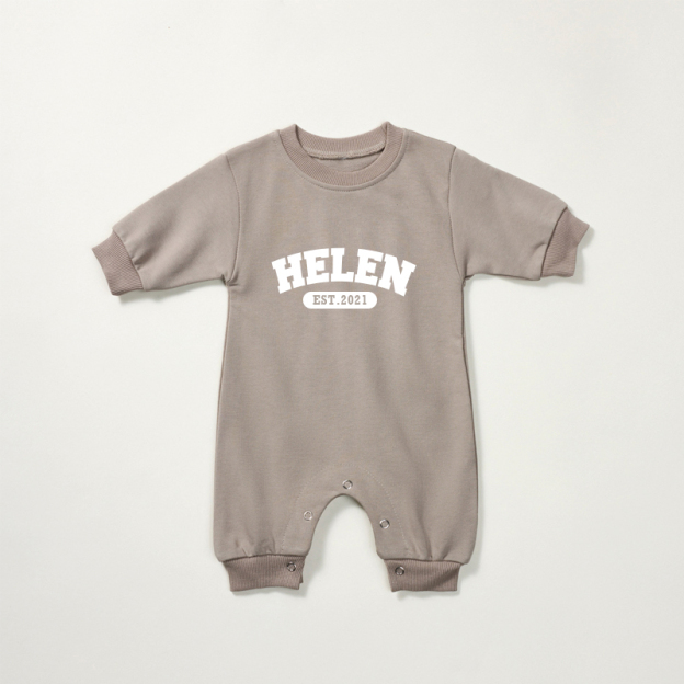 Personalized Kids Cozy Soft Sweatshirt Romper | inRomper09