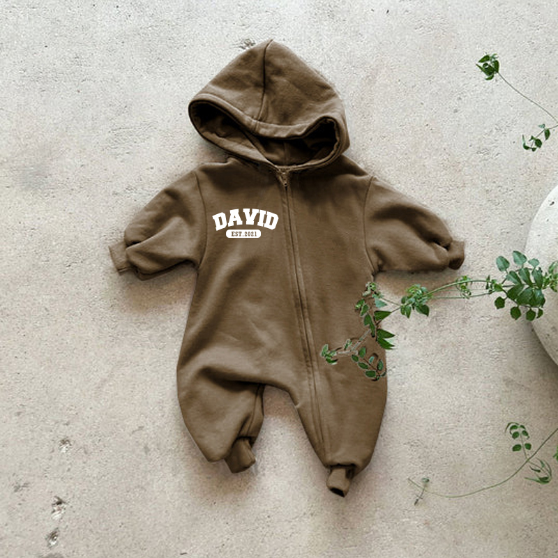 Personalized Kids Cozy Soft Zip Sweatshirt Romper | inRomper17