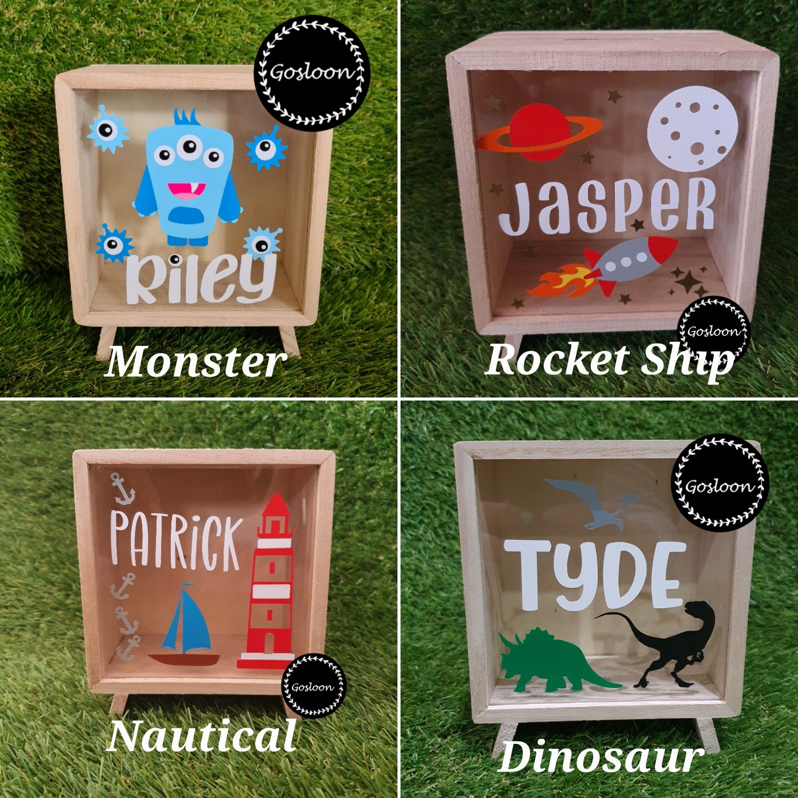 Personalized Kid Themed Money Boxes