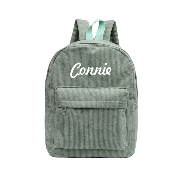 Personalized Embroidery Kid Corduroy Backpack