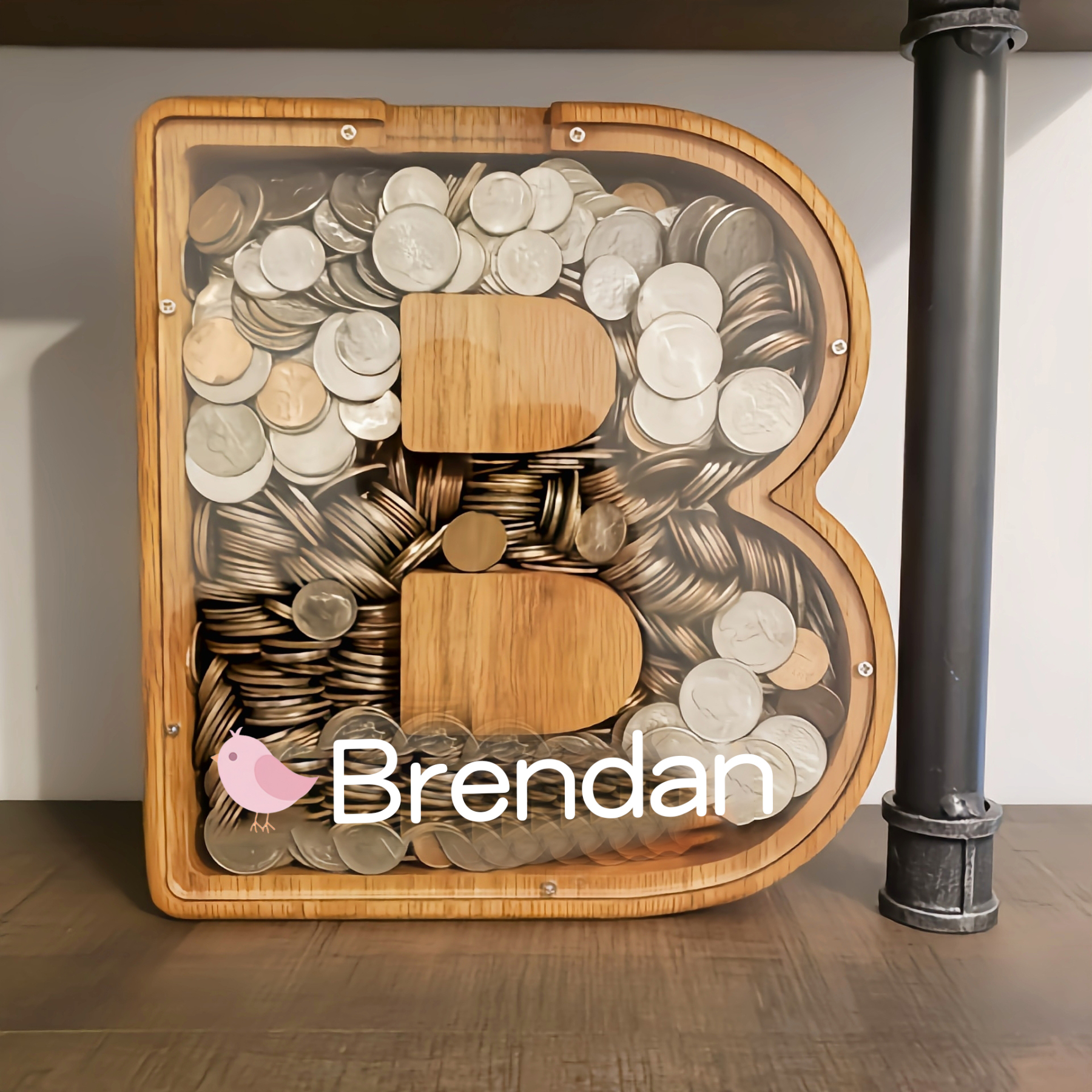 Personalized Kid Cute Wood Letter Money Boxes